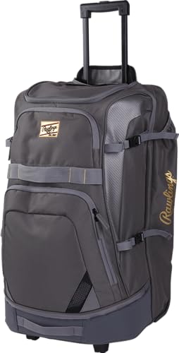 Rawlings | GOLD COLLECTION Wheeled Equipment Bag | Baseball/Softball | Multiple Styles - color: Graphite