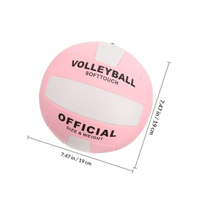 Cabilock Soft Training Volleyball Size 5 Pu Leather Indoor Sports Ball for School Exams and Versatile Practice, Machine-Seamed Soft Volleyball for Youth Training and Competition