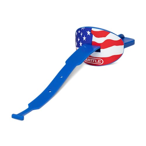 Battle Sports Speed Football Mouthguard with Strap - Oxygen Football Mouthguard Superior Airflow & Better Performance, Maximum Breathability - USA Flag/Red, White, Blue - color: Usa Flag/Red, White, Blue