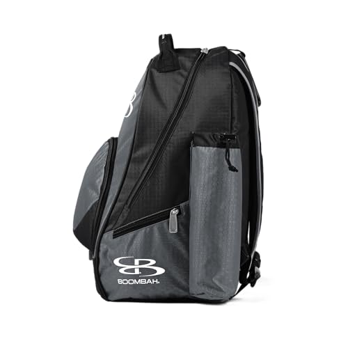 Boombah Tyro Baseball/Softball Bat Backpack - 20" x 15" x 10" - Holds 2 Bats up to Barrel Size of 2-5/8" - color: Black/Gray
