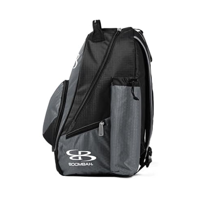 Boombah Tyro Baseball/Softball Bat Backpack - 20" x 15" x 10" - Holds 2 Bats up to Barrel Size of 2-5/8" - color: Black/Gray