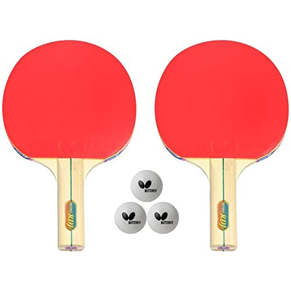 Butterfly RDJ Shakehand Table Tennis Racket Set - RDJ Series - Recommended For Beginning Level Ping Pong Players - International Table Tennis Federation Approved - color: RDJ 2 Player Set