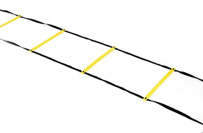 wellsem® Durable Speed Agility Ladder with Carry Bag for Soccer Exercise Training (7 Size Choice) (23ft 17rungs (7m 17rungs))
