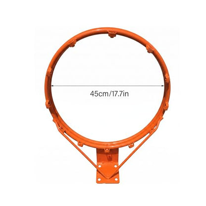 Replacement Basketball Rim, 45cm Heavy Duty Shock-Absorbing Wall Mounted Basketball Rim Indoor Outdoor Hanging Hoop