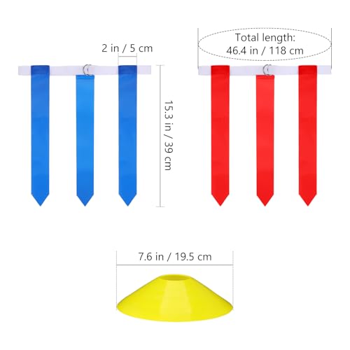 Sewroro 16 Pcs Flag Football Set With 12 Belts And 4 Cones, Youth Football Flags And Belts For Training, Equipment For Kids And Players
