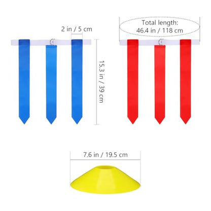 Sewroro 16 Pcs Flag Football Set With 12 Belts And 4 Cones, Youth Football Flags And Belts For Training, Equipment For Kids And Players