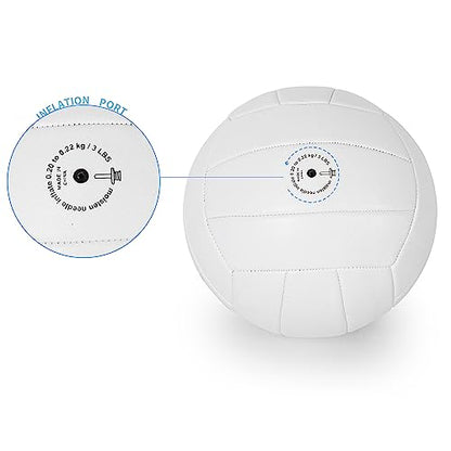 Aoneky Official Size 5 Soft Volleyball - Premium PVC Training Ball for Indoor & Outdoor (Air Pump Included) - style: 5 Pack Deflated Balls