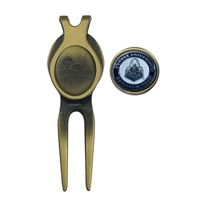 Divot Repair Tool Removable Magnetic Ball Marker-Best Divot Fixer - style: PURDUE UNIVERSITY BOILER