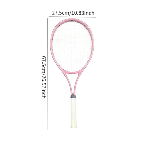 Adult Tennis Racket Lightweight, Portable Practical Beginners Tennis Equipment for Beach Practice - color: Pink