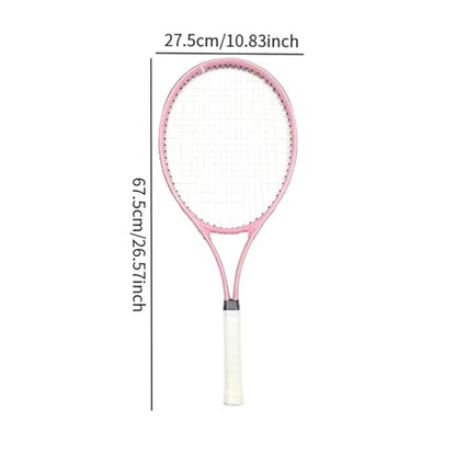 Adult Tennis Racket Lightweight, Portable Practical Beginners Tennis Equipment for Beach Practice - color: Pink