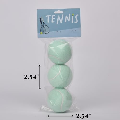 Tennis Balls 3 Pack with Standard Elasticity, Daily Training and Practice Tennis Balls, Pink, Green, Yellow