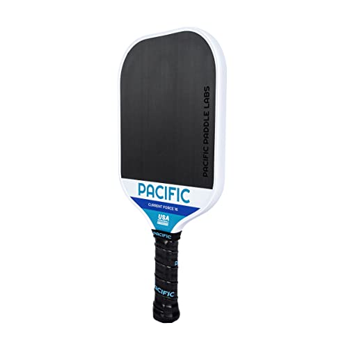 Carbon Fiber Pickleball Paddles | USAPA Approved Pickleball Paddles | Pro Grit Texture, Max Spin & Comfort | Pickle Ball Paddles Include Paddle Cover | 13MM & 16MM - color: CURRENT FORCE 16 16.5" x 7.5" x 16mm