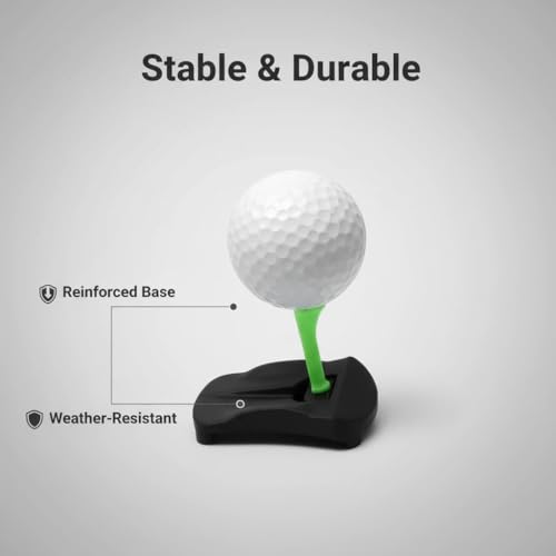 4PCS Turf Base V3, Hinged Turf Tee for Artificial Turf, Unbreakable Golf Tees for Simulator, Pre-Cut Tee Variety Packs & Golf Tee Holder for Artificial Turf, Indoor Outdoor Home Training