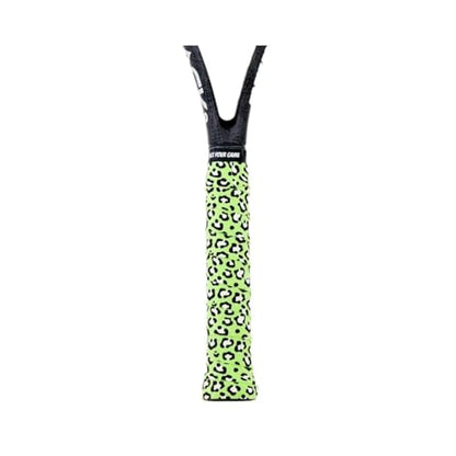 Funky Ace - Patterned Tennis Racket/Pickleball Paddle Overgrip - Non-Slip, Quick Dry, Pre-Cut - Performance Grip Tape - Adjustable Length Pickleball Overgrip Tape - color: Fancy Footwork - Green