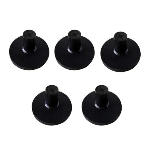 Rubber Golf TeesTee Driving Range Value for Indoor/Outdoor Practice Mat Adaptor Size 1.5'' Rubber Tees for Hitting Mats and Simulator Use - color: Black, style: 5Pack
