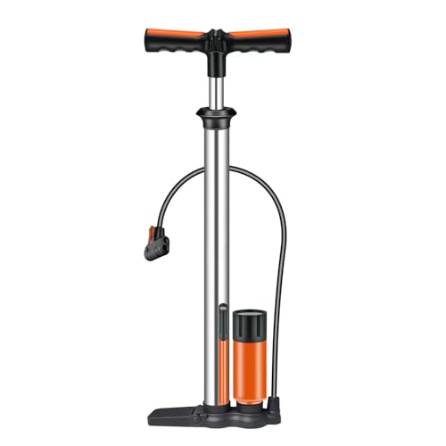High Pressure Bike Floor Pump, Bicycle Pump, Bike Pump, Stand Pump 160PSI with Presta & Schrader Valves, Bike Air Pump with Ball Pump Needle for Bike Basketball