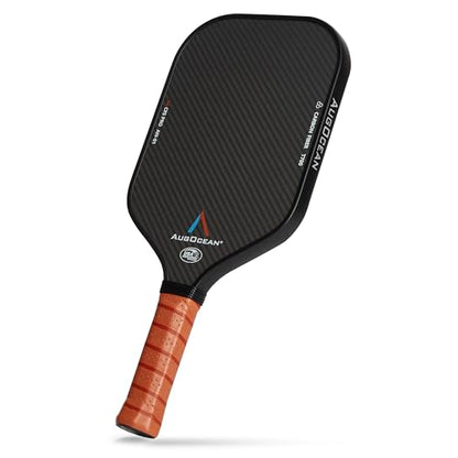 Pickleball Paddle,Pickleball Paddles-3K Raw Carbon Fiber Pickle Ball Paddle Surface with Great Grit & Spin,T700 Pickleball Racket with Excellent Power,Control and Balance,USAPA Approved - color: Black Brown