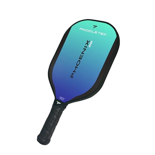 Paddletek Phoenix G6 Pickleball Paddle | Professional Pickleball Paddles with Honeycomb Core, Polycarbonate Surface, Graphite PolyCore & High Tack Performance Grip | USAPA Approved - color: RIPTIDE (Blue)