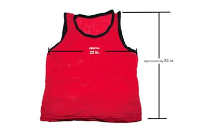 BlueDot Trading Adult & Youth Scrimmage Training Vests for Soccer, Basketball & More – Available in 1, 6, 12, 24 Packs - color: Red, style: Adult 1 Pack