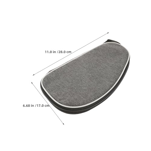 Levemolo 2pcs Table Tennis Paddle Case Set with Ball Holder, Portable Gray Shell Storage Bag for Ping Pong Racket Protection and Sports Organizer
