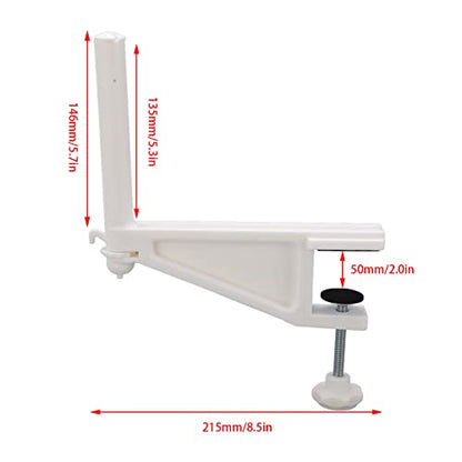 Table Tennis Net Post Set, Dense Table Tennis Adjustable Screw Clamp Post Kit Advanced for Amateur for Training for Athlete(White)