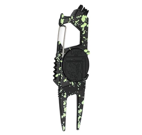 Links Golf Golf Divot Tool – 7 in 1 Multipurpose Divot Repair Tool – Lightweight and Compact Golf Divot Repair Tool with Ball Marker - color: Slime Drip