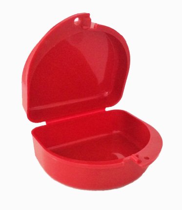 Mouth Guard, Retainer, Mouthguard Case - Tribal - color: Red