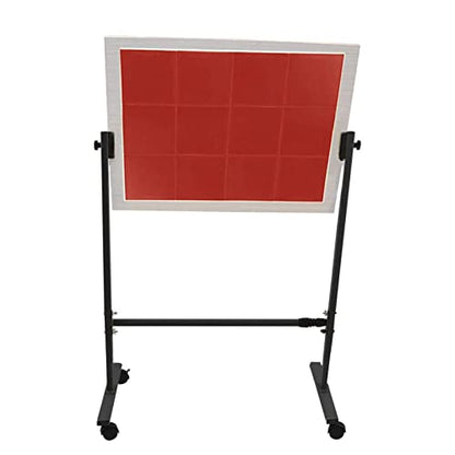 Large Table Tennis Rebound Board with 12 Rubbers, Ping Pong Balls Return Machine Single Training Equipment, Strong Frame and Wheels