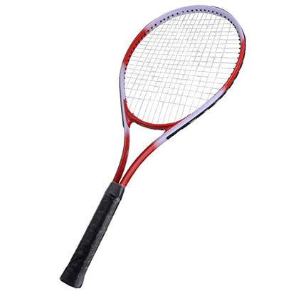 Tennis Racket, with Carry Bag 27 Inch Tennis Racket Single Tennis Racquet Beginner Competition Training Set Tennis Set for Adults Student Women Men - color: Red