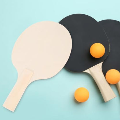 GALPADA 4Pcs DIY Table Tennis Paddle Blanks Unpainted Rackets for Creative Projects Versatile Use with Colors Designs
