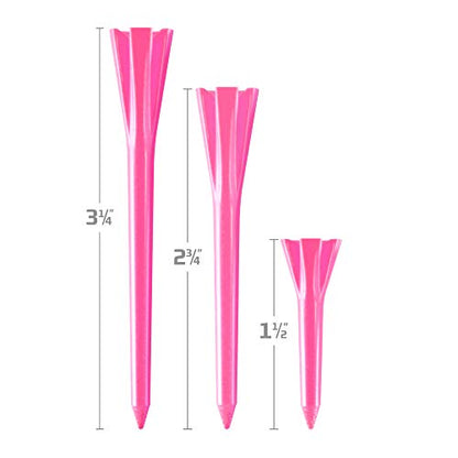 Izzo Plastic Golf Tees (100 Pack) - color: Neon Pink, style: 1.5 Inches