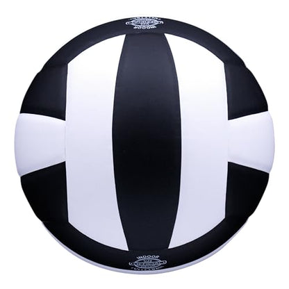 Baden | Precision | Official Size + Weight Entry Level Youth Indoor Volleyball | PU Composite, Extra Foam Backing, Reduce Sting - color: Black