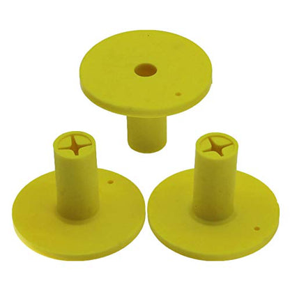 Golf Rubber Tee Holder Set for Golf Driving Range Tee Practice Tool Pack of 5 - color: Yellow