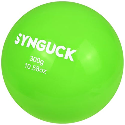 SYNGUCK 4/6 Pack Weighted Plyo Balls Set for Baseball & Softball Training - Improve Power, Pitching, Hitting - Perfect for Yoga, Fitness, Plyometrics - All Skill Levels - style: Green(10oz)