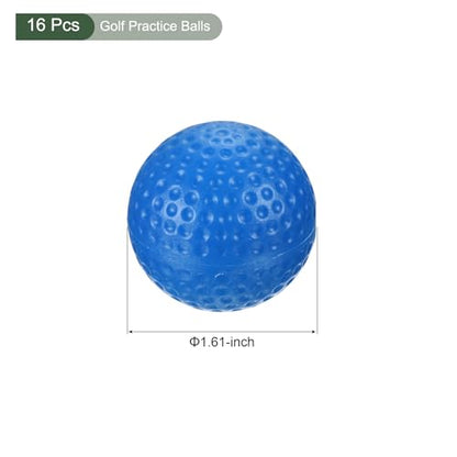 YOKIVE 16 Pcs Golf Practice Balls, Sports Plastic Hollow Flight Train for Indoor Golf Swing Practicing(Blue, 41-mm)