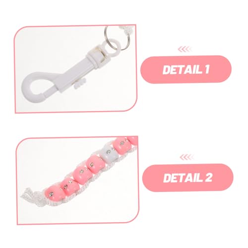 FAVOMOTO Golf Stroke Counter Bracelet with Pink Rhinestone Beads, Handwoven Golf Counting Beads Wrist Scorekeeper for Tournament Play and Practice Rounds