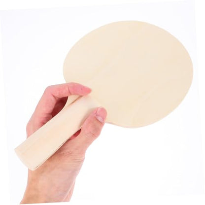 YARNOW Table Tennis Paddles Set of 4 Unpainted Wood Table Tennis Paddle for Kids Adults Indoor Outdoor Use Painting Crafts