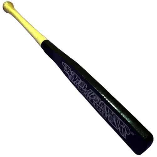 32" Pro Maple Flat Half Paddle Training Baseball & Softball Bat in Size:32"/Weight: 22 Oz/Flat Barrel: 2.75" for Youth & Adult Players in Natural Handle & Black Barrel by Player Sports Goods LLC
