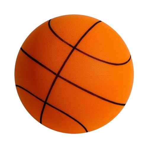 Silent Basketball, Soft Foam Indoor Basketball, Highly Bounce Quiet Foam Ball, Quiet Dribbling & Training, Real Feel Silent Play for Adult - color: Orange, size: Oversized [24cm-7#]