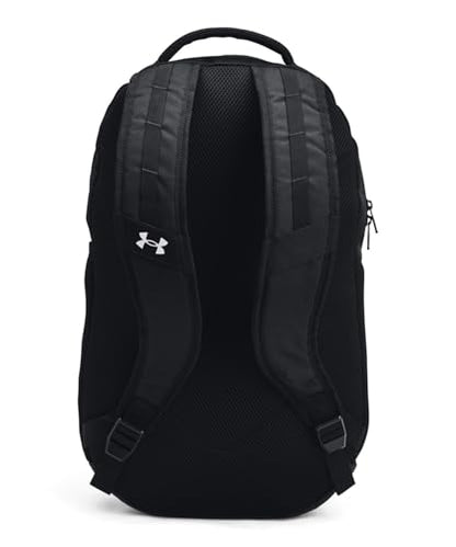 Under Armour Unisex-Adult Hustle 6.0 Backpack - Mens and Womens, (002) Black/Black/White, One Size Fits Most - color: (002) Black / Black / White, size: One Size