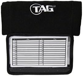TAG Adult Wrist Coach 5 Pack, Five Window Size 5" x 3", Baseball Softball Football Play Coach Playbook Quarterback Wristband, Black