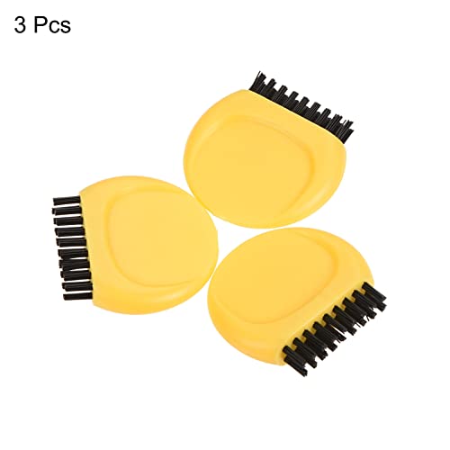 MECCANIXITY Mini Golf Club Brush Pocket Dust Groove Cleaner - color: Yellow