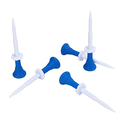5 PCS Adjustable Sport Tees | Reduce Friction Plastic Tees for Training/Competition | Soft Rubber Head Cover, Hex Nut Adjustment | Sport Training Supplies for Men/Women/Youth