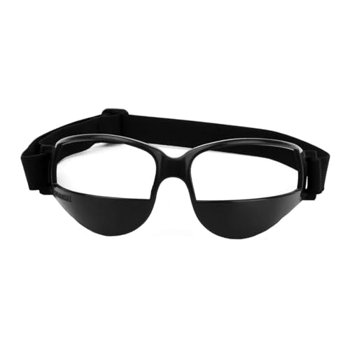 Dribbling Goggles Basketball 4PCS Comfortable Training Glasses - Lightweight PC Frame Enhance Ball Control Vision - color: Black