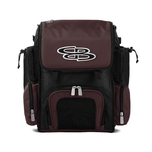 Boombah Superpack Mini Bat Pack - 8" x 12.5" x 18" - Multiple Colors - color: Black/Maroon