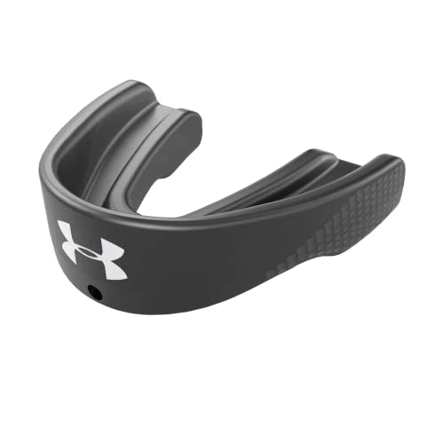 Under Armour Sports Mouth Guard, Custom Fit, Includes Detachable Helmet Strap - color: Black, size: Adult
