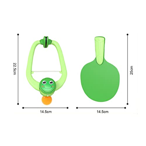 Hanging Table Tennis Parent Child Interaction Toy Hanging Pingpong Ball Training Hanging Pingpong Self Training Set for Kids Training Device, 9 Balls Green