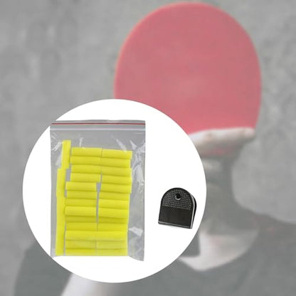 A Set 30 Pcs Cylinder Table Tennis Glues Brush for Water-Base Glues Sponge Wipe Table Tennis Racket Sponge Wipe Brush Set