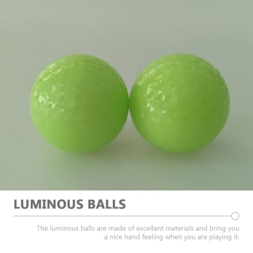 Alasum Luminous Golf Balls 3 Pack Glow in the Dark Fluorescent Training Balls Soft Rubber Night Golfing Practice for Driving Range Backyard Play