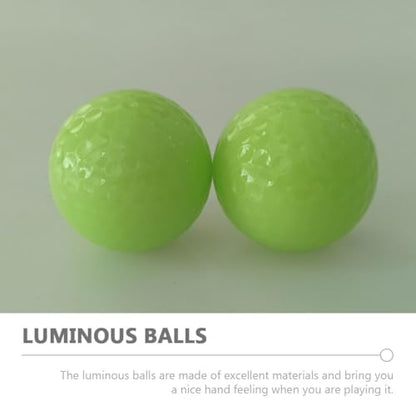Alasum Luminous Golf Balls 3 Pack Glow in the Dark Fluorescent Training Balls Soft Rubber Night Golfing Practice for Driving Range Backyard Play